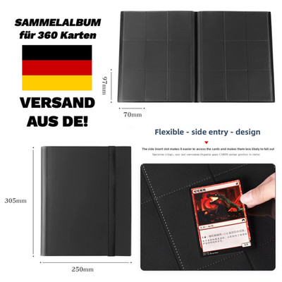 360 Karten Sammelalbum 9-Pocket Card Binder Album Ordner Pokemon YuGiOh Magic