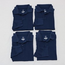 4 Wonder Nation Boys School Uniform long sleeeve shirt size L 10/12 Pre-Owned
