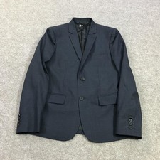 The Kooples Suit Jacket Mens EU 44 Blue Wool Two Button Slim Fit Blazer