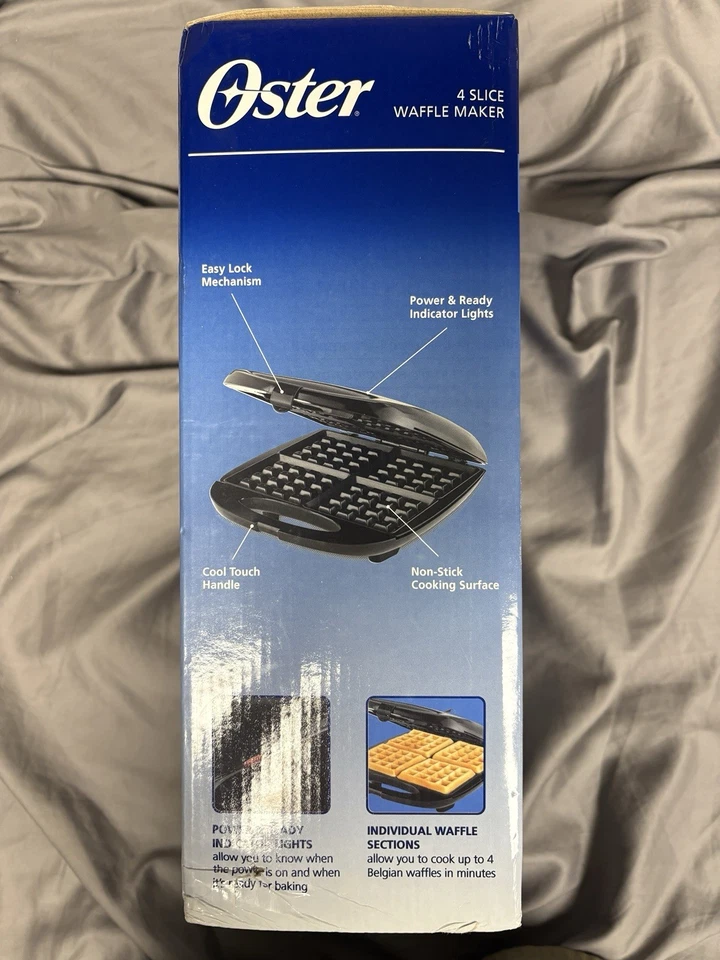 Oster 4 Slice Belgian Waffle Maker CKSTWF40 - Square Waffles - Image 4 of 4