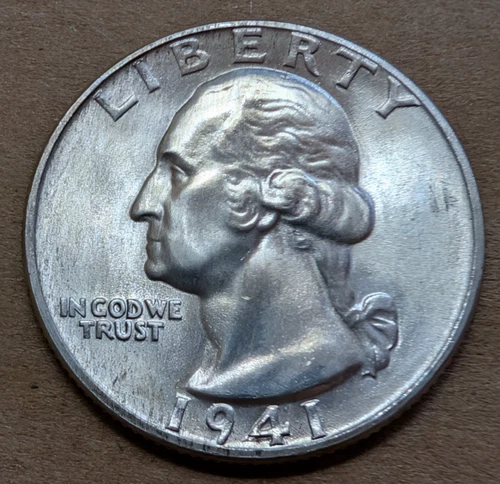 1941 Washington Silver Quarter UNCIRCULATED UNC MS