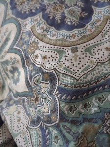 Pottery Barn MacKenna Paisley Blue Gray King Size Duvet Cover Cotton & King Sham