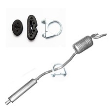 Auspuff  Mitteltopf Endtopf + Montagesatz fur Fiat Punto 60 75  1242ccm