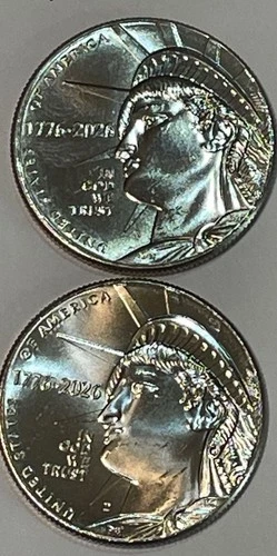 New Listing2026 P&D SemiQuinCentenial HALF DOLLAR TWO COINS SET  in 2x2 holders