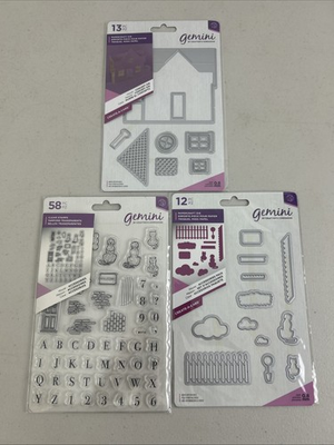 #ad Crafter#x27;s Companion Gemini Create A Card quot;Housequot; Stamps Dies 83pc Accessories $23.27