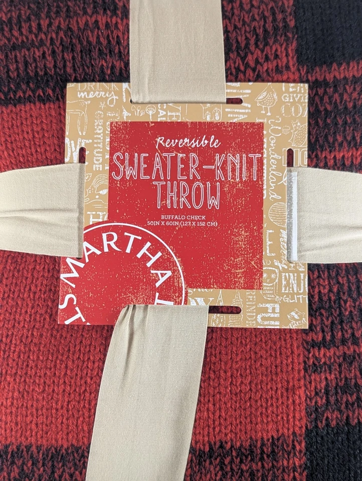 Manta reversible de punto suéter Martha Stewart  Foto 2 de 4