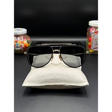 Chrome Hearts Whisker Biscuit Sunglasses Gold Plated GP Black 58 17 Rare