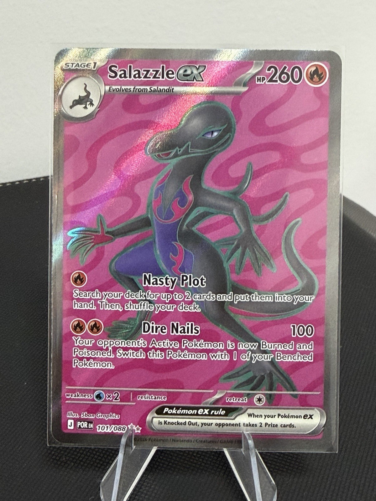 Pokemon Salazzle ex - Ultra Rare Perfect Order 101/088 NM Full Art Holo