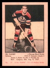 2001-02 ITG Parkhurst Reprints #081 Bill Gadsby