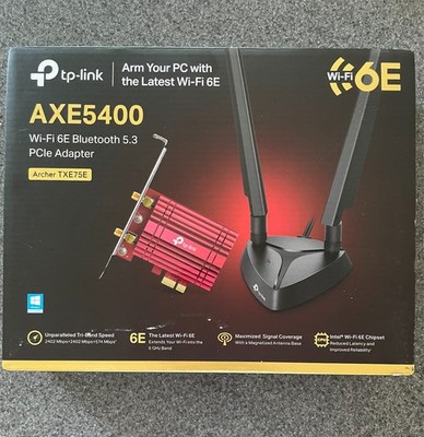 TP-Link WiFi 6E Intel AXE5400 PCIe Adapter WiFi Card for PC Archer TXE75E - NEW
