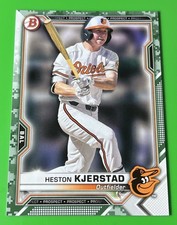 2021 Bowman Prospects Heston Kjerstad Camo Parallel #BP-138 Baltimore Orioles