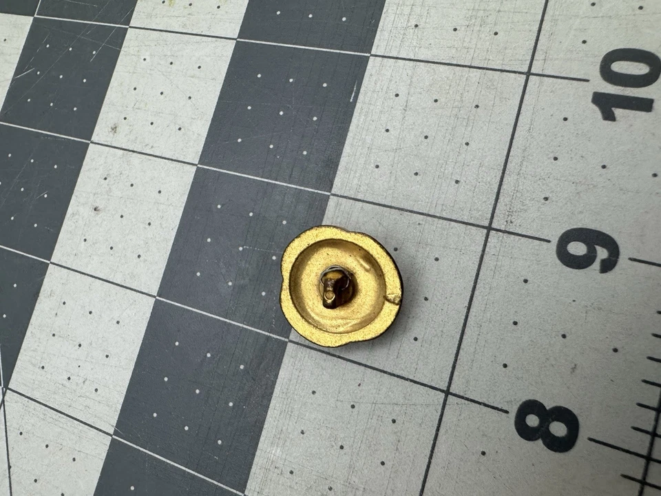 Round Metal Plated Gold Knot Shank Vintage Button - Image 2 of 3