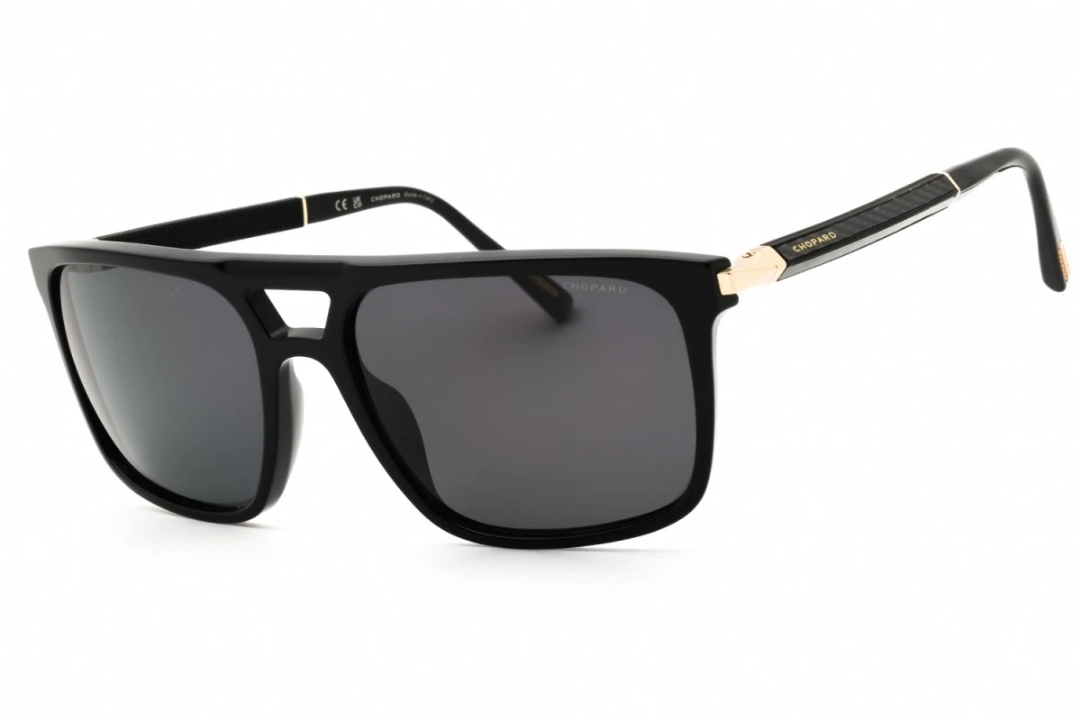 Chopard Rectangle Black Sunglasses Polka Dot Crystals RARE Chopard SCH376 Sunglasses | FramesDirect.com main image 4