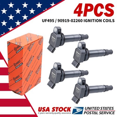 4PCS Ignition Coils UF495 for Toyota FJ Cruiser 4.0L V6 07-09 90919-02260 Brand