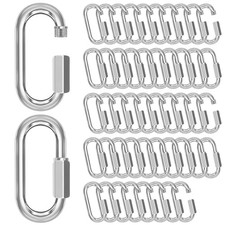 M6-50 Pack 2.3  Quick Links Chain Connectors, 1/4  2.3  -1/4  Silver-50P