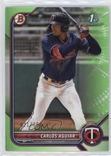 2022 Bowman Prospects Neon Green Border 21/399 Carlos Aguiar #BP-1 0i6p