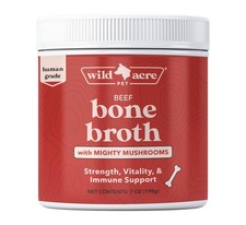 Premium Beef Bone Broth for Dogs   High Protein  Collagen Enhanced with Mush...