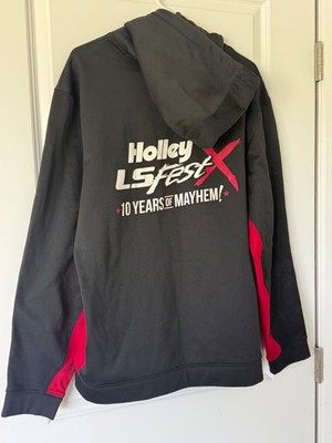 Holley LS Fest X 10 Years of Mayhem Pullover Hoodie Black Red Adult Size XL