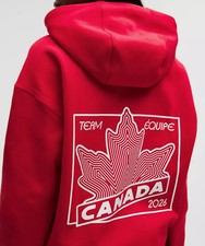 LULULEMON TEAM CANADA BIG COZY OVERSIZED HOODIE 2026 OLYMPIC FIERY RED XXS TO XL