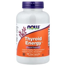 Now Foods Thyroid Energy 180 Veg Capsules GMP Quality Assured, Kosher