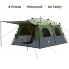 Family Camping Tent 8 Person Waterproof Instant Cabin Tent with Canopy Hot Tent