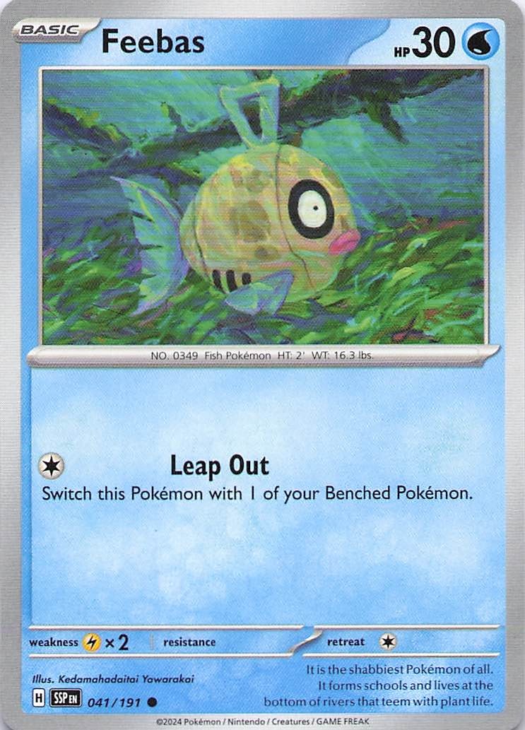 Pokemon Card - Feebas - (041/191 - Surging Sparks)