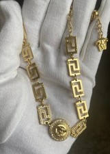 Versace Signature Greca Accent Necklace/ GV-N-0027