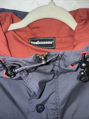 Chaqueta de campo The Hundreds para hombre grande con capucha de lona azul marino - Imagen 2 de 10