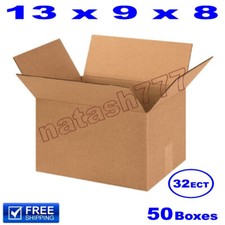 50 - 13x9x8 Cardboard Boxes 32-ECT Mailing Packing Shipping Corrugated Carton