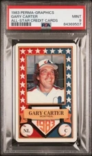 1983 Perma-Graphics/Topps Credit Cards All-Stars Gary Carter PSA 9