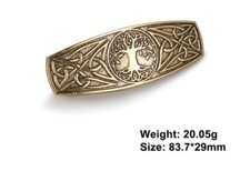 Antique Gold Tree of Life Celtic Knot Hair Barrette