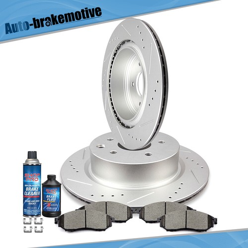 FOR INFINITI EX35 G35 M45 NISSAN MAXIMA 370Z REAR BRAKE ROTORS AND CERAMIC PADS - Picture 2 of 6