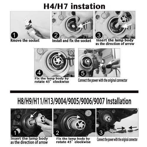 H13 2000W 300000LM 4-Sides LED Headlight Kit High / Low Light Bulb 6000K White - Picture 10 of 10