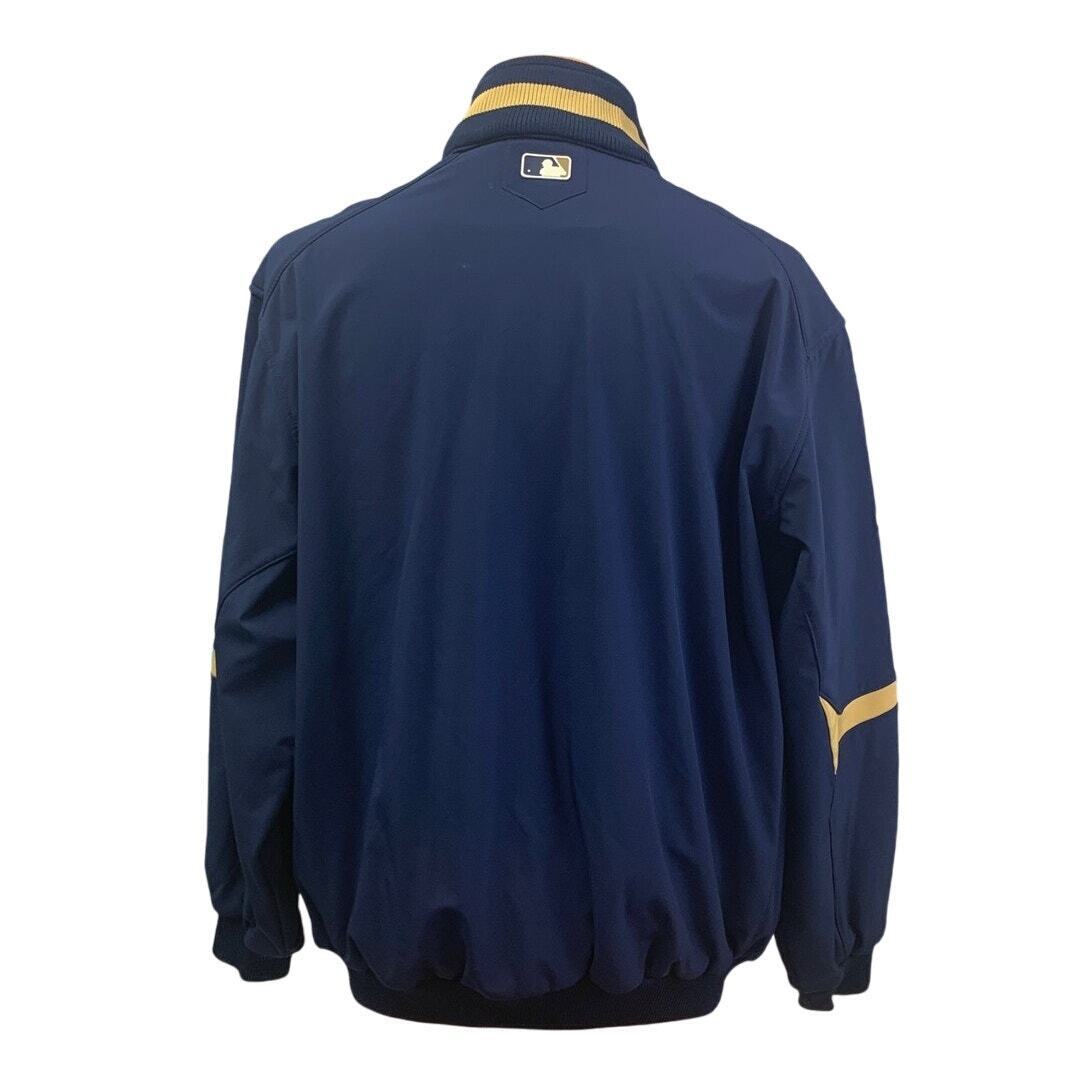 Majestic Mens 2XL Milwaukee Baseball Brewers Full Zip Therma Majestic Mens 2XL Milwaukee Baseball Brewers Full Zip Therma