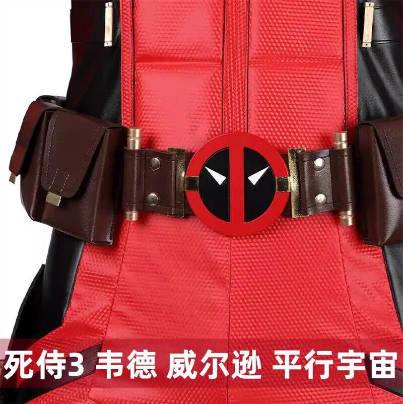 Deadpool 3 Wade Wilson Cosplay Costume Handmade Outfits Jumpsuit Suit Halloween - Image 3 of 4