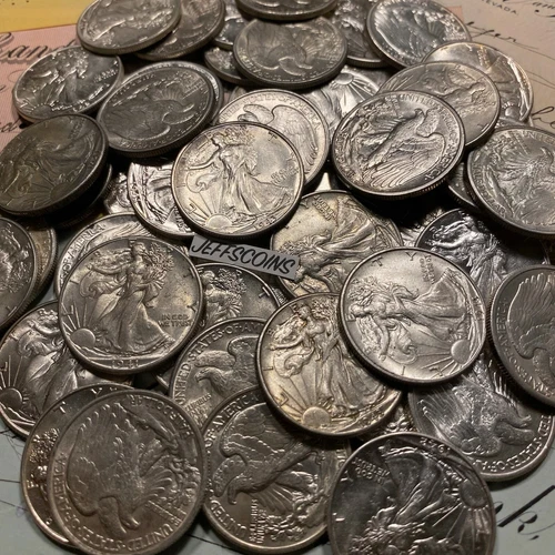 ✯ Estate Lot Walking Liberty Half Dollars ✯ AU+ About UNC MS Silver from Bag✯