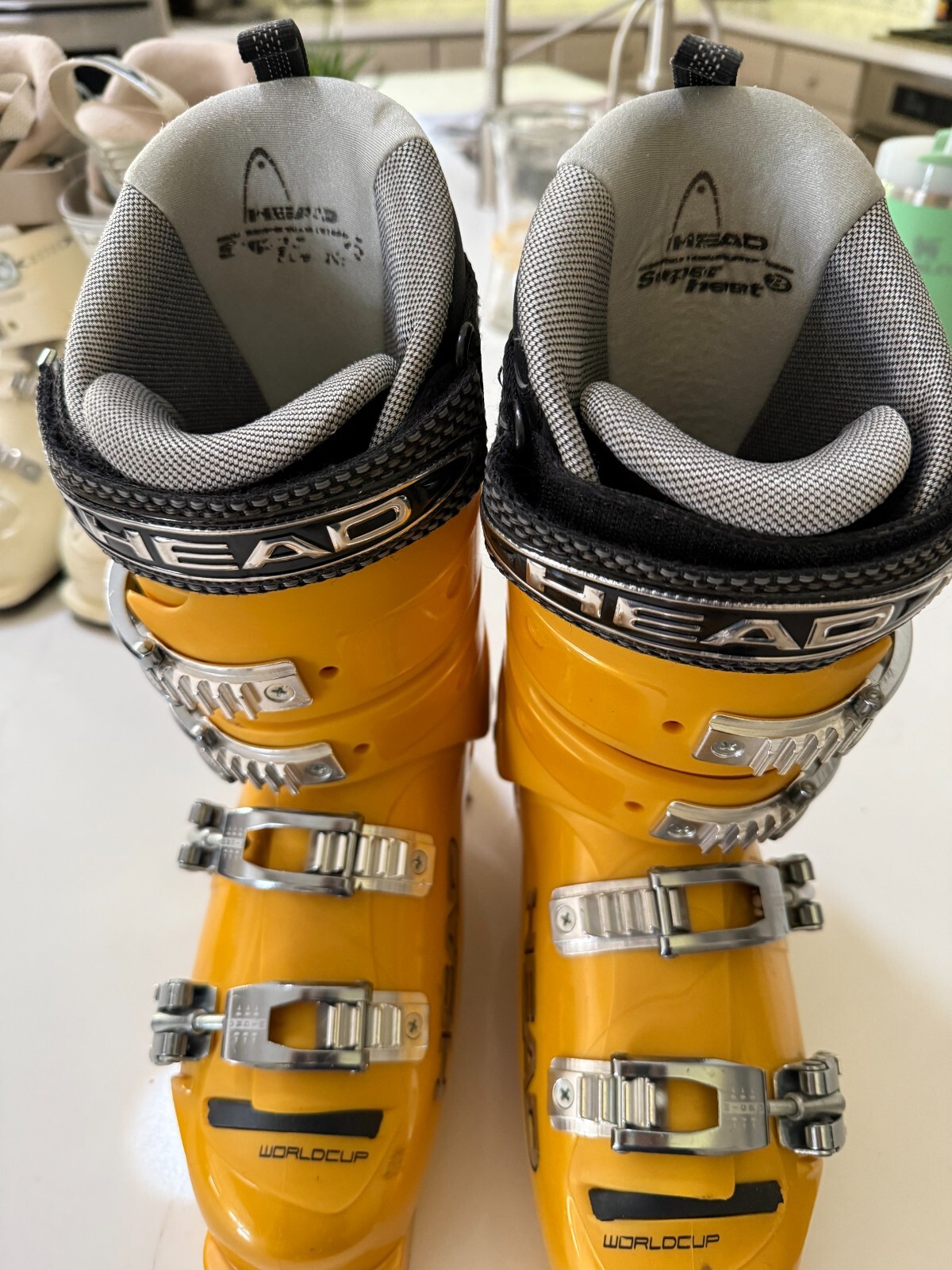 SALOMON Scarponi da sci HEAD WorldCup Downhill giallo oro 291 mm 25 0 Mondo. Ottime condizioni