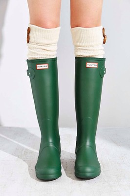 Hunter Rainboots Boots Original Tall Green NIB Size 6 US