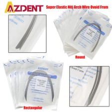AZDENT Dental Orthodontic Super Elastic Niti Rectangular/Round Arch Wire Ovoid