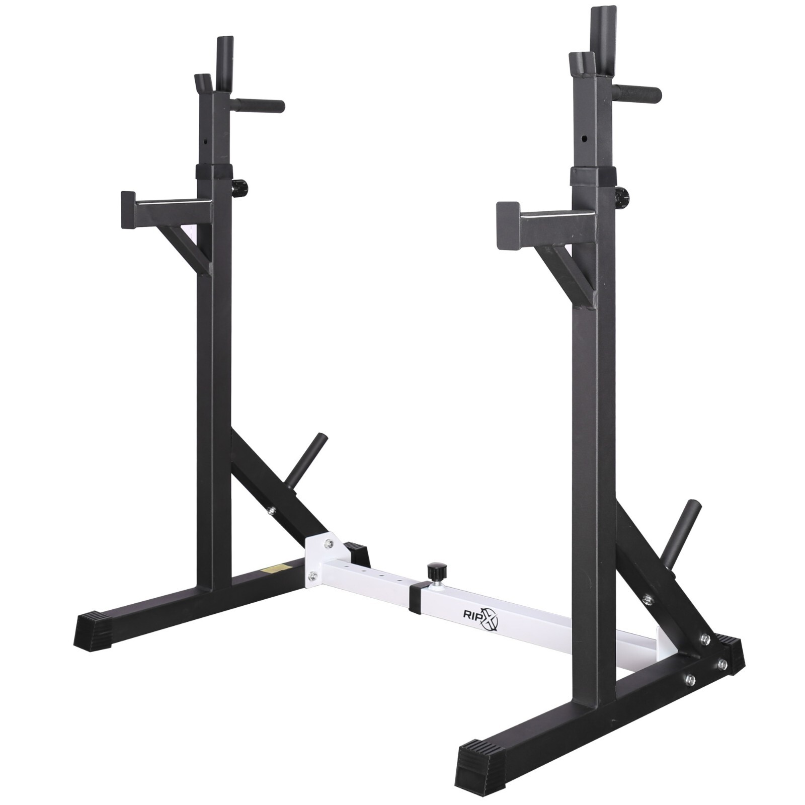 RIP X Adjustable Squat Bench Press Rack Stand Spotters Dip Bars Weight ...