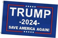 Trump 2024 Flag 3x5 Outdoor Indoor -  Save America Again Flag