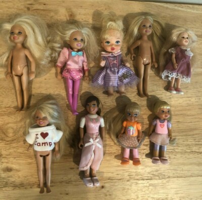 LOT OF (9) MATTEL MINI BARBIE DOLLS AND MINI DOLLS