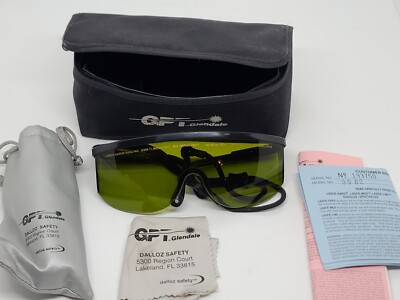 GPT Glendale Optical Laser-Gard Model 3982 Green Lense Anti-Laser Eye Protection