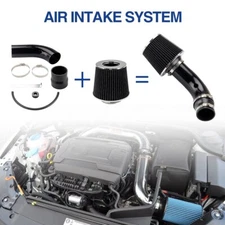 Black 3" Cold Air Intake Filter Induction Kit Pipe Power Flow Hose System
