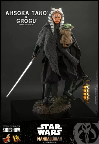 Star Wars Mandalorian Ahsoka Tano & Grogu 1/6th Scale Figure (2022) Hot Toys New
