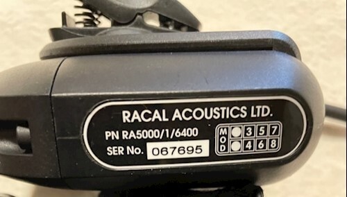 Military Racal Acoustics RA5000/1/6400 Headset VIC3/VRC HMMWV HUMVEE A3206760 - Picture 2 of 2
