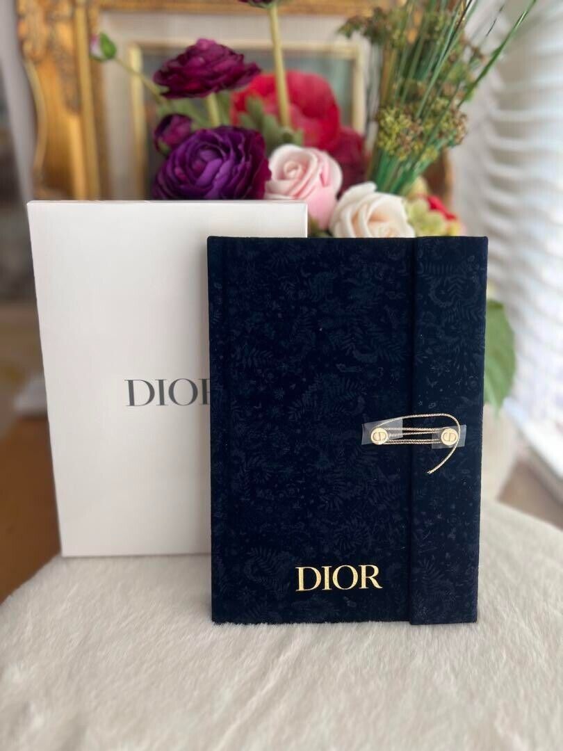 Christian Dior Notebook Memo Pad Velvet Navy Gold 2021 made Christian Dior Notebook Memo Pad Velvet Navy Gold 2021 made