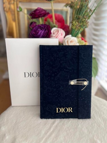 Christian Dior Notebook Memo Pad Velvet Navy Gold 2021 made in Japan - Picture 4 of 7