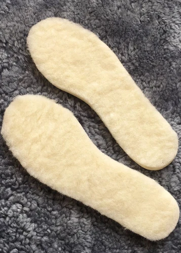 2 Pairs Genuine Lambswool Wool Fluffy Insoles Cushioned Inner Sole Shoe Liners - Picture 1 of 4