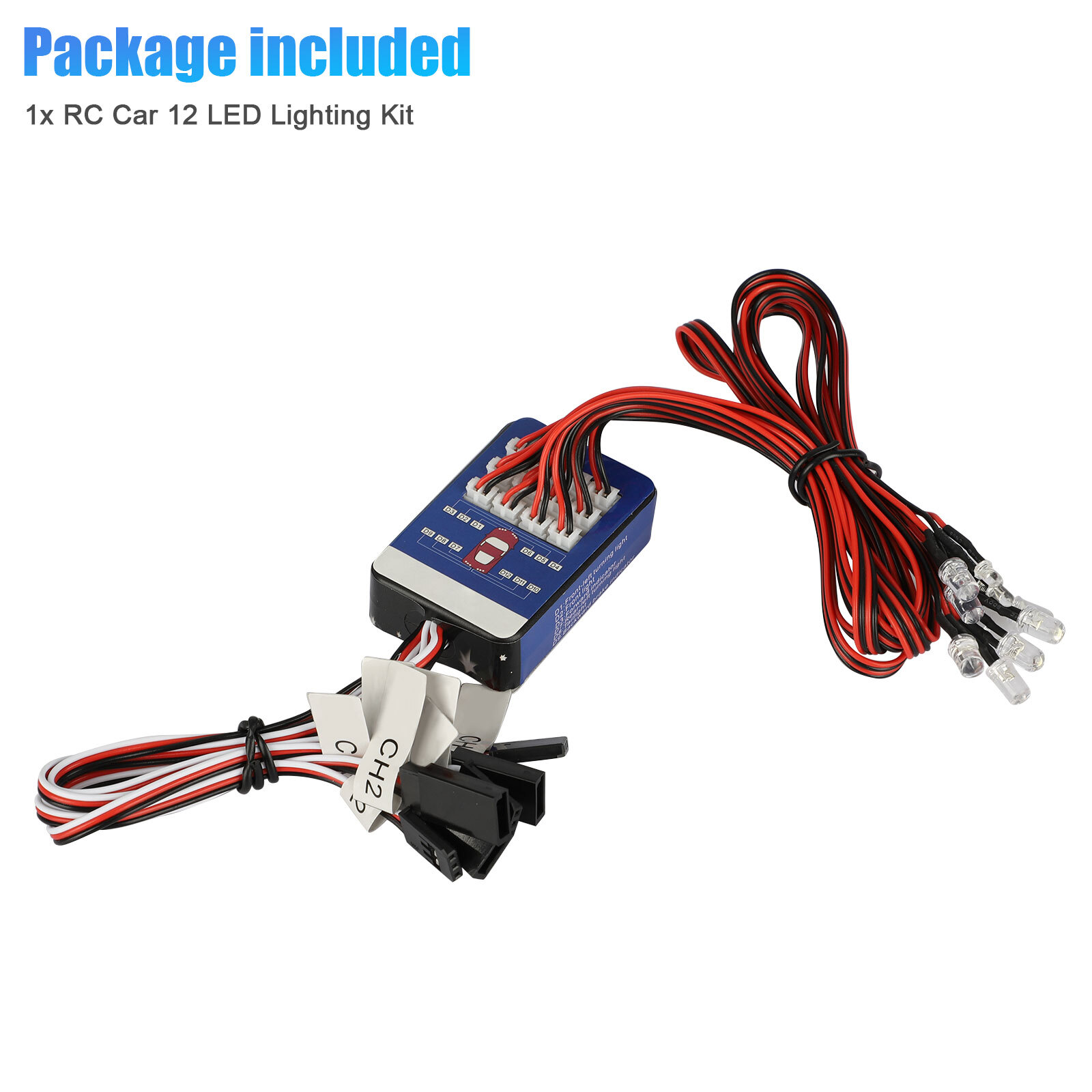For HSP RC 1/10 Car Truck 12 LED Light Kit Brake+Headlight+Signal 2.4ghz PPM FM
